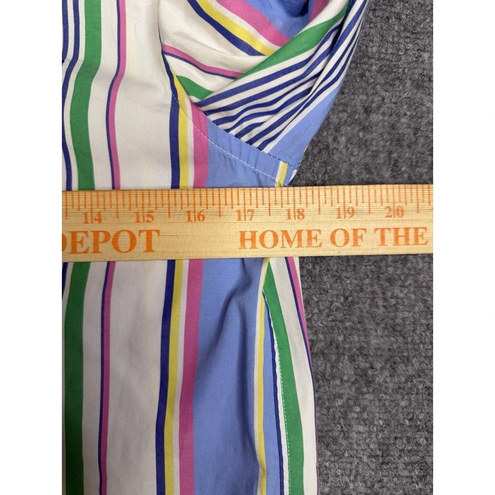 Boys Youth Polo Ralph Lauren Colorful Striped Long Sleeve Button Up Shirt Size L